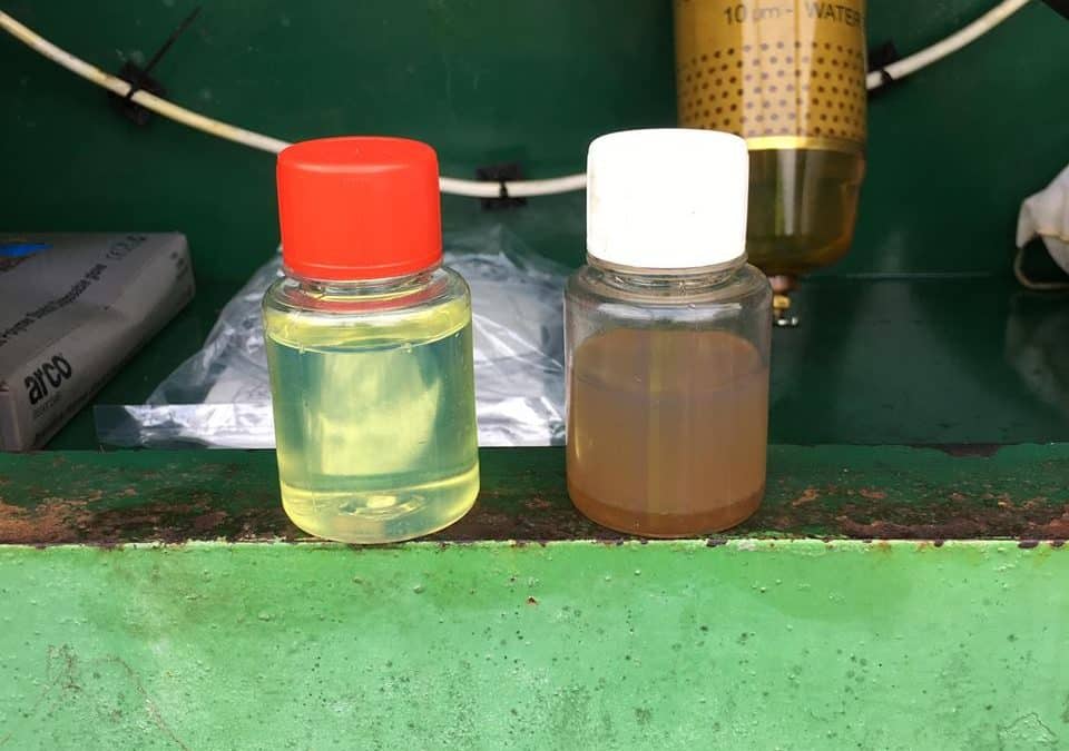 Fuel cleaning before and after