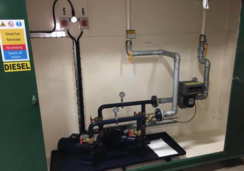 Pumping sets 2x 100lpm pumps per Diesel tank